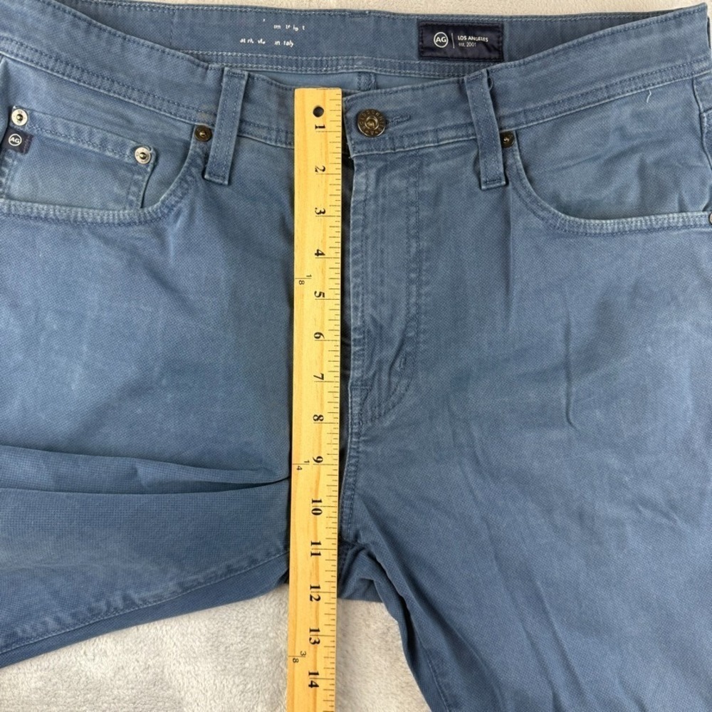AG Adriano Goldschmied Pants Mens 34x32 Blue Everett Slim Straight Twill - Picture 11 of 14